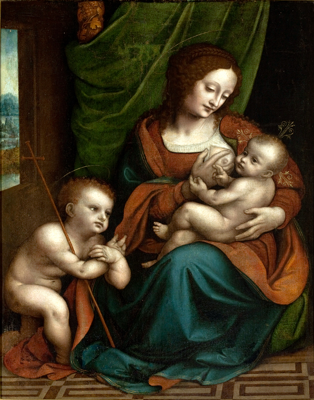 The Virgin Nursing the Child with St. John the Baptist in Adoration